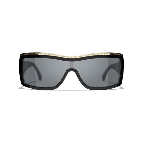 chanel shield sunglasses black|Chanel shield sunglasses 2022.